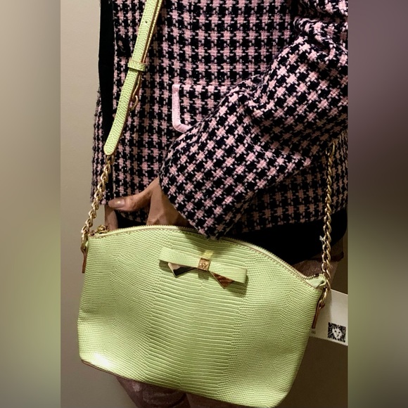 Anne Klein Faux Crocodile Leather Crossbody-Shoulder Purse - Picture 5 of 5